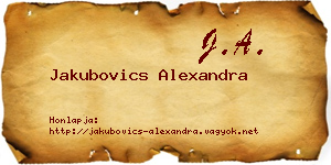 Jakubovics Alexandra névjegykártya